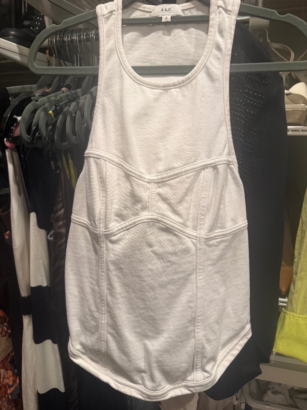 ALC white corset tank. Size S
